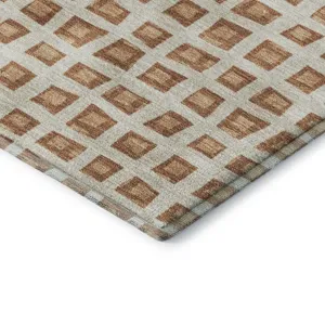Luxury Washable Indoor/Outdoor The Reserve Copper 10\' x 14\' Rug