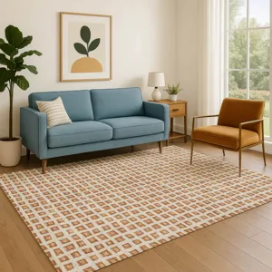Luxury Washable Indoor/Outdoor The Reserve Copper 10\' x 14\' Rug