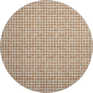 Luxury Washable Indoor/Outdoor The Reserve Copper 8' x 8' Round Rug