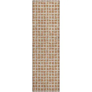 Luxury Washable Indoor/Outdoor The Reserve Copper 2\'3\" x 7\'6\" Runner Rug