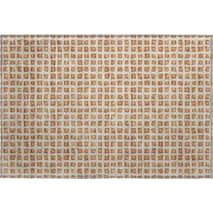 Luxury Washable Indoor/Outdoor The Reserve Copper 1\'8\" x 2\'6\" Rug