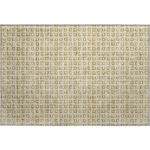Luxury Washable Indoor/Outdoor The Reserve Gold Rug