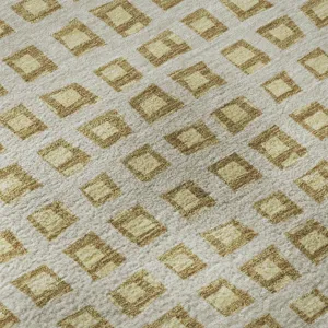 Luxury Washable Indoor/Outdoor The Reserve Gold 2\'3\" x 7\'6\" Runner Rug
