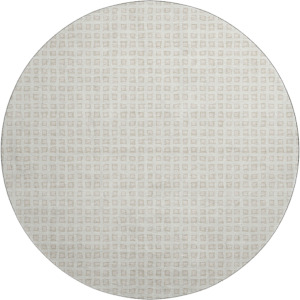 Luxury Washable Indoor/Outdoor The Reserve Ivory 8' x 8' Round Rug