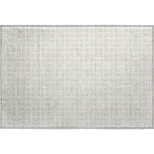 Luxury Washable Indoor/Outdoor The Reserve Ivory 1\'8\" x 2\'6\" Rug