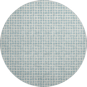 Luxury Washable Indoor/Outdoor The Reserve Teal 8' x 8' Round Rug