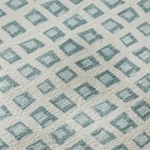 Luxury Washable Indoor/Outdoor The Reserve Teal 2\'3\" x 7\'6\" Runner Rug