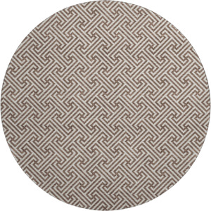 Luxury Washable Indoor/Outdoor The Reserve Coffee 8' x 8' Round Rug