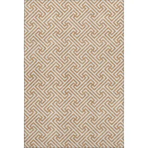 Luxury Washable Indoor/Outdoor The Reserve Copper 3\' x 5\' Rug
