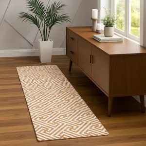 Luxury Washable Indoor/Outdoor The Reserve Copper 2\'3\" x 7\'6\" Runner Rug