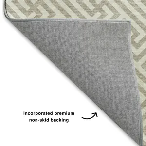 Luxury Washable Indoor/Outdoor The Reserve Flax 8\' x 10\' Rug