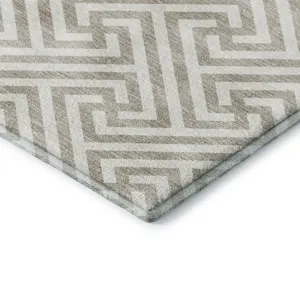 Luxury Washable Indoor/Outdoor The Reserve Flax 8\' x 10\' Rug