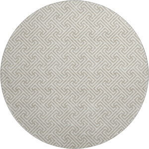 Luxury Washable Indoor/Outdoor The Reserve Flax 8' x 8' Round Rug