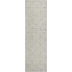 Luxury Washable Indoor/Outdoor The Reserve Flax 2\'3\" x 7\'6\" Runner Rug