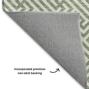Luxury Washable Indoor/Outdoor The Reserve Sage 2\'3\" x 7\'6\" Runner Rug