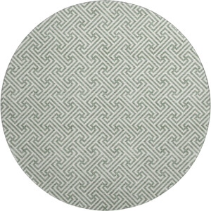 Luxury Washable Indoor/Outdoor The Reserve Sage 8' x 8' Round Rug
