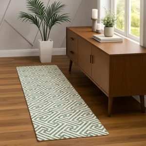 Luxury Washable Indoor/Outdoor The Reserve Sage 2\'3\" x 7\'6\" Runner Rug