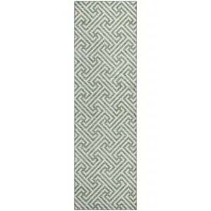 Luxury Washable Indoor/Outdoor The Reserve Sage 2\'3\" x 7\'6\" Runner Rug