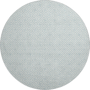 Luxury Washable Indoor/Outdoor The Reserve Sky 8' x 8' Round Rug