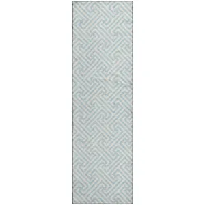 Luxury Washable Indoor/Outdoor The Reserve Sky 2\'3\" x 7\'6\" Runner Rug