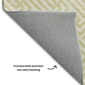 Luxury Washable Indoor/Outdoor The Reserve Wheat 3\' x 5\' Rug