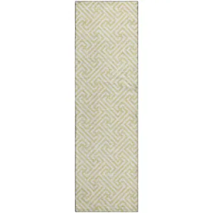 Luxury Washable Indoor/Outdoor The Reserve Wheat 2\'3\" x 7\'6\" Runner Rug