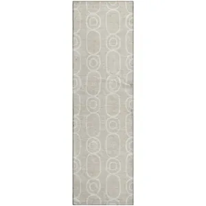 Luxury Washable Indoor/Outdoor The Reserve Beige 2\'3\" x 7\'6\" Runner Rug