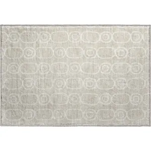 Luxury Washable Indoor/Outdoor The Reserve Beige 1\'8\" x 2\'6\" Rug