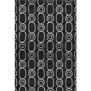 Luxury Washable Indoor/Outdoor The Reserve Black Rug