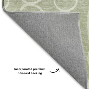 Luxury Washable Indoor/Outdoor The Reserve Celery 5\' x 7\'6\" Rug
