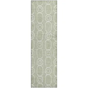 Luxury Washable Indoor/Outdoor The Reserve Celery 2\'3\" x 7\'6\" Runner Rug