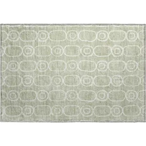 Luxury Washable Indoor/Outdoor The Reserve Celery 1\'8\" x 2\'6\" Rug