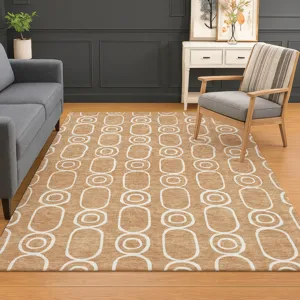 Luxury Washable Indoor/Outdoor The Reserve Copper 8\' x 10\' Rug