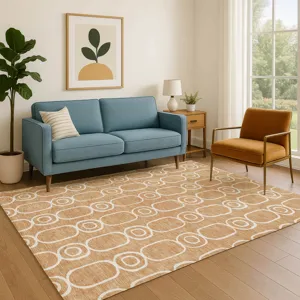 Luxury Washable Indoor/Outdoor The Reserve Copper 8\' x 10\' Rug