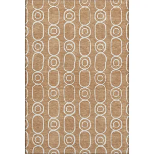 Luxury Washable Indoor/Outdoor The Reserve Copper 8\' x 10\' Rug