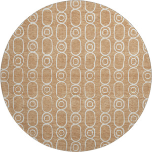 Luxury Washable Indoor/Outdoor The Reserve Copper 8' x 8' Round Rug