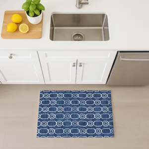 Luxury Washable Indoor/Outdoor The Reserve Navy 1\'8\" x 2\'6\" Rug