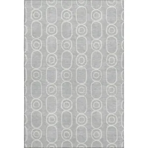 Luxury Washable Indoor/Outdoor The Reserve Silver 2\'6\" x 3\'10\" Rug