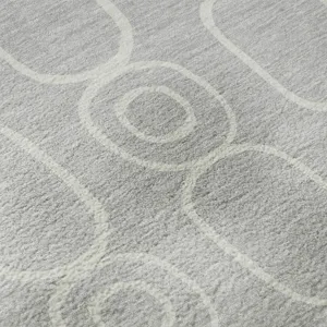 Luxury Washable Indoor/Outdoor The Reserve Silver 1\'8\" x 2\'6\" Rug