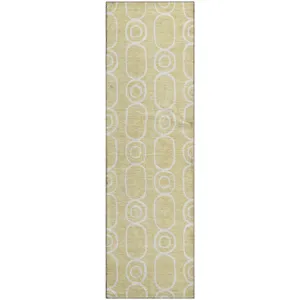 Luxury Washable Indoor/Outdoor The Reserve Wheat 2\'3\" x 7\'6\" Runner Rug
