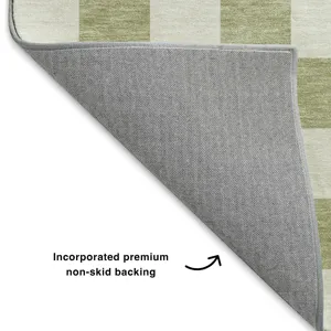 Luxury Washable Indoor/Outdoor The Reserve Aloe 2\'3\" x 7\'6\" Runner Rug