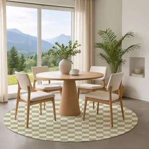 Luxury Washable Indoor/Outdoor The Reserve Aloe 8\' x 8\' Round Rug