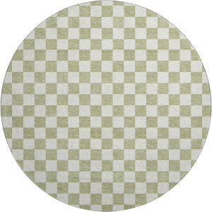 Luxury Washable Indoor/Outdoor The Reserve Aloe 8' x 8' Round Rug