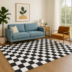 Luxury Washable Indoor/Outdoor The Reserve Black 2\'6\" x 3\'10\" Rug