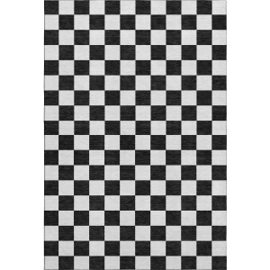 Luxury Washable Indoor/Outdoor The Reserve Black Rug