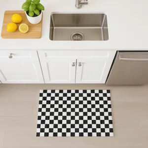 Luxury Washable Indoor/Outdoor The Reserve Black 1\'8\" x 2\'6\" Rug
