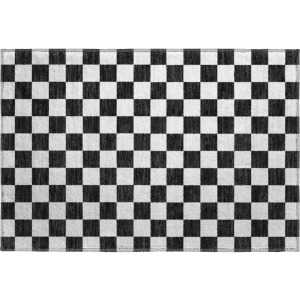 Luxury Washable Indoor/Outdoor The Reserve Black Rug