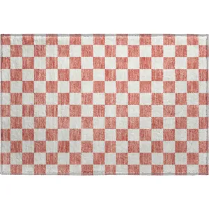 Luxury Washable Indoor/Outdoor The Reserve Coral 1\'8\" x 2\'6\" Rug