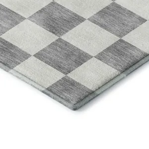 Luxury Washable Indoor/Outdoor The Reserve Gray 2\'6\" x 3\'10\" Rug
