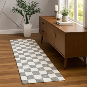 Luxury Washable Indoor/Outdoor The Reserve Gray 2\'3\" x 7\'6\" Runner Rug